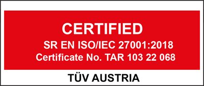 Certification SR EN ISO/IEC 27001:2018