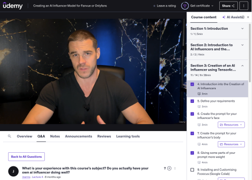Udemy's AI Influencer Course